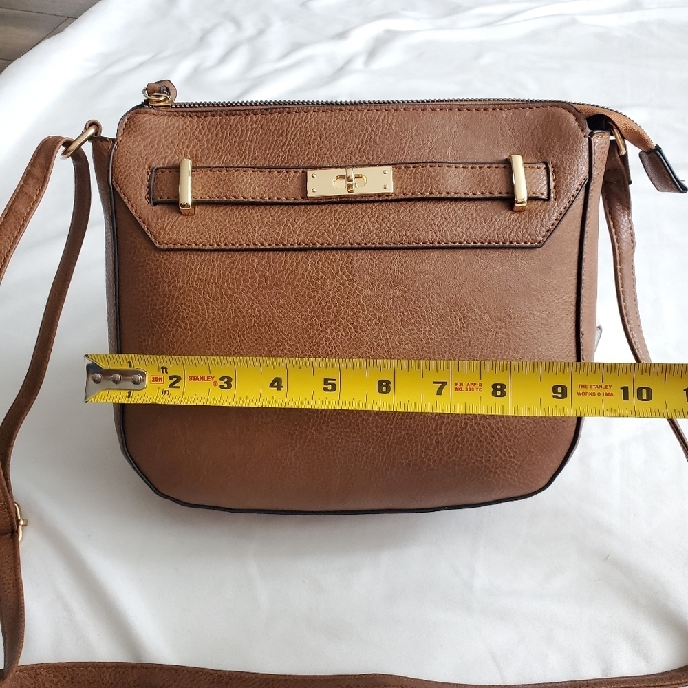 Caramel Brown Crossbody Sling Bag - Picture 8 of 12